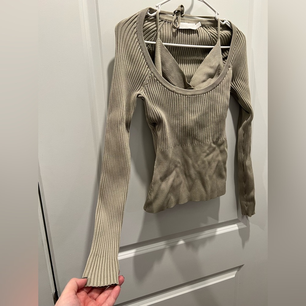 Jonathan Simkhai Jayline Bralette Pullover Sweater - Picture 7 of 14